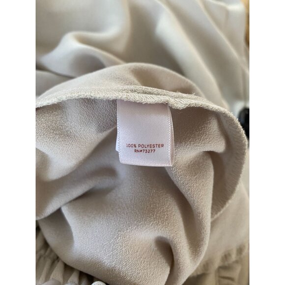 Lauren Conrad Womens tan Pants Medium wide leg belt polyester elastic waist - Picture 7 of 8